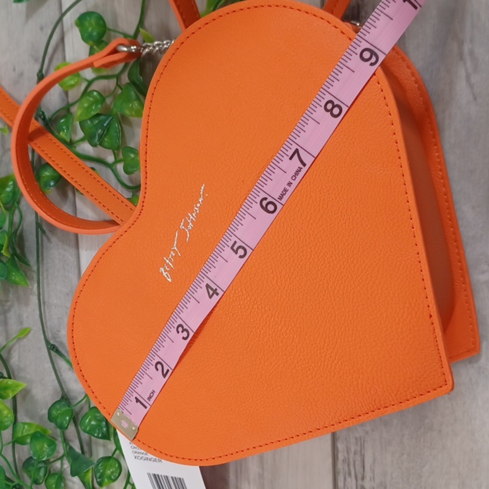 Betsey Johnson XOGINGER Pumpkin Heart Bag NWT - Picture 9 of 12